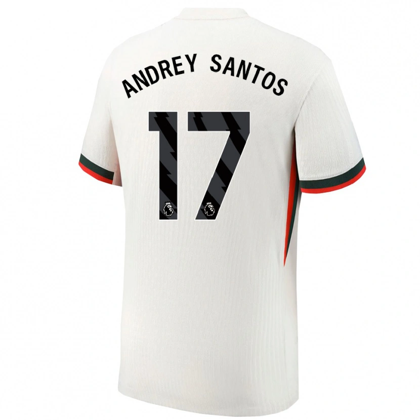 Danxen Dzieci Andrey Santos #17 Biało-Zielony Wyjazdowa Koszulka 2025/26 Koszulki Klubowe
