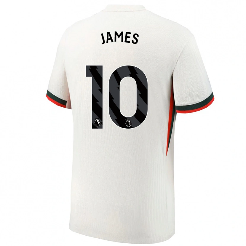 Danxen Dzieci Lauren James #10 Biało-Zielony Wyjazdowa Koszulka 2025/26 Koszulki Klubowe