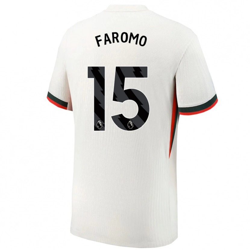 Danxen Dzieci Trey Faromo #15 Biało-Zielony Wyjazdowa Koszulka 2025/26 Koszulki Klubowe