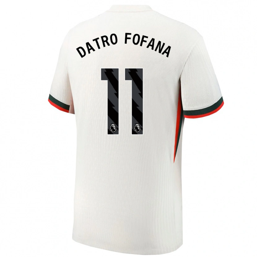 Danxen Dzieci David Datro Fofana #11 Biało-Zielony Wyjazdowa Koszulka 2025/26 Koszulki Klubowe