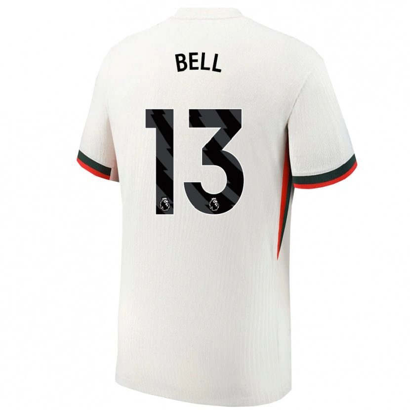 Danxen Dzieci Toby Bell #13 Biało-Zielony Wyjazdowa Koszulka 2025/26 Koszulki Klubowe