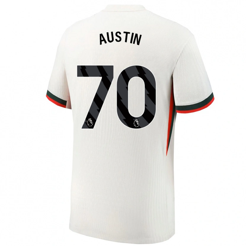 Danxen Dzieci Jack Austin #70 Biało-Zielony Wyjazdowa Koszulka 2025/26 Koszulki Klubowe