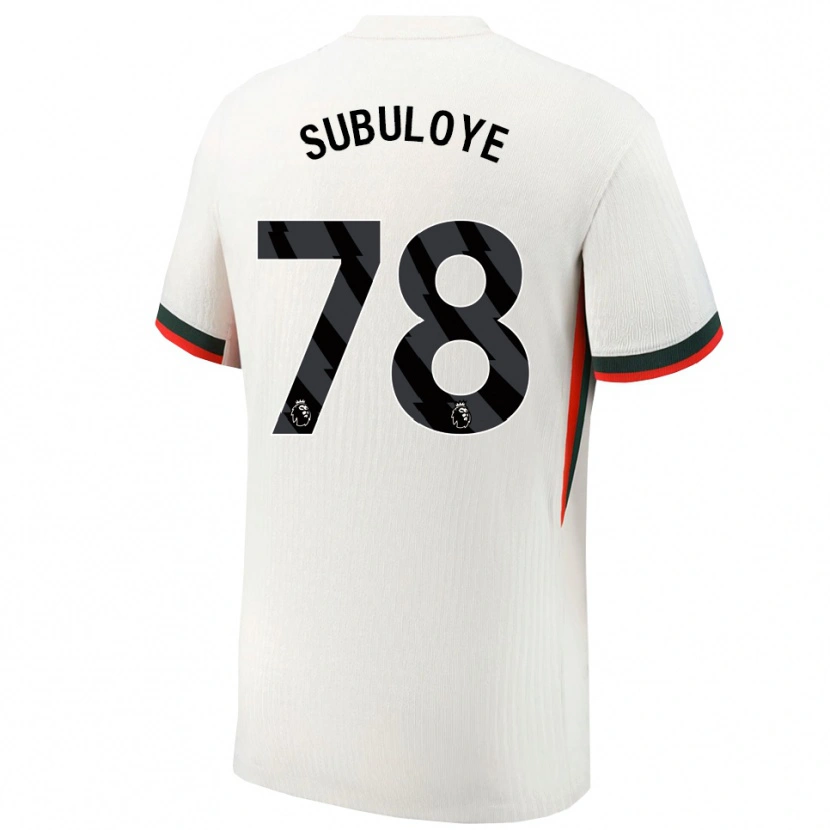 Danxen Dzieci Olutayo Subuloye #78 Biało-Zielony Wyjazdowa Koszulka 2025/26 Koszulki Klubowe