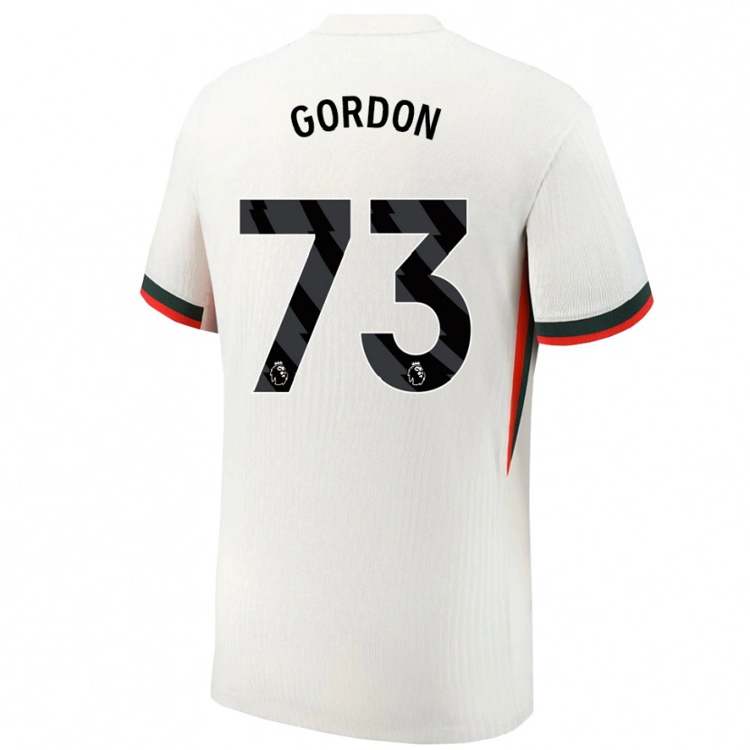Danxen Dzieci Sol Gordon #73 Biało-Zielony Wyjazdowa Koszulka 2025/26 Koszulki Klubowe