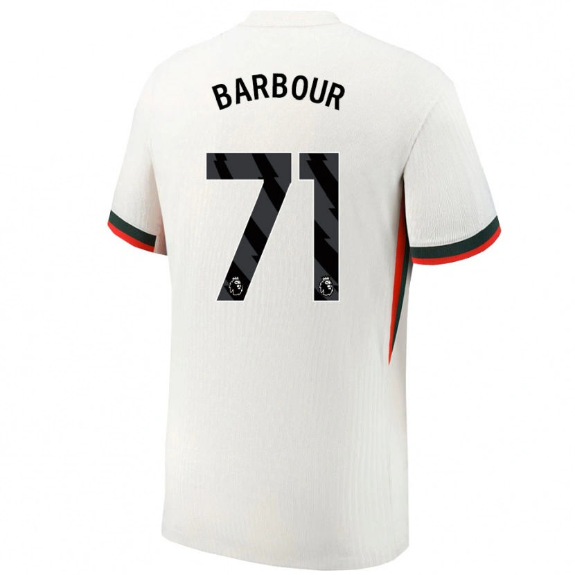 Danxen Dzieci Kobe Barbour #71 Biało-Zielony Wyjazdowa Koszulka 2025/26 Koszulki Klubowe