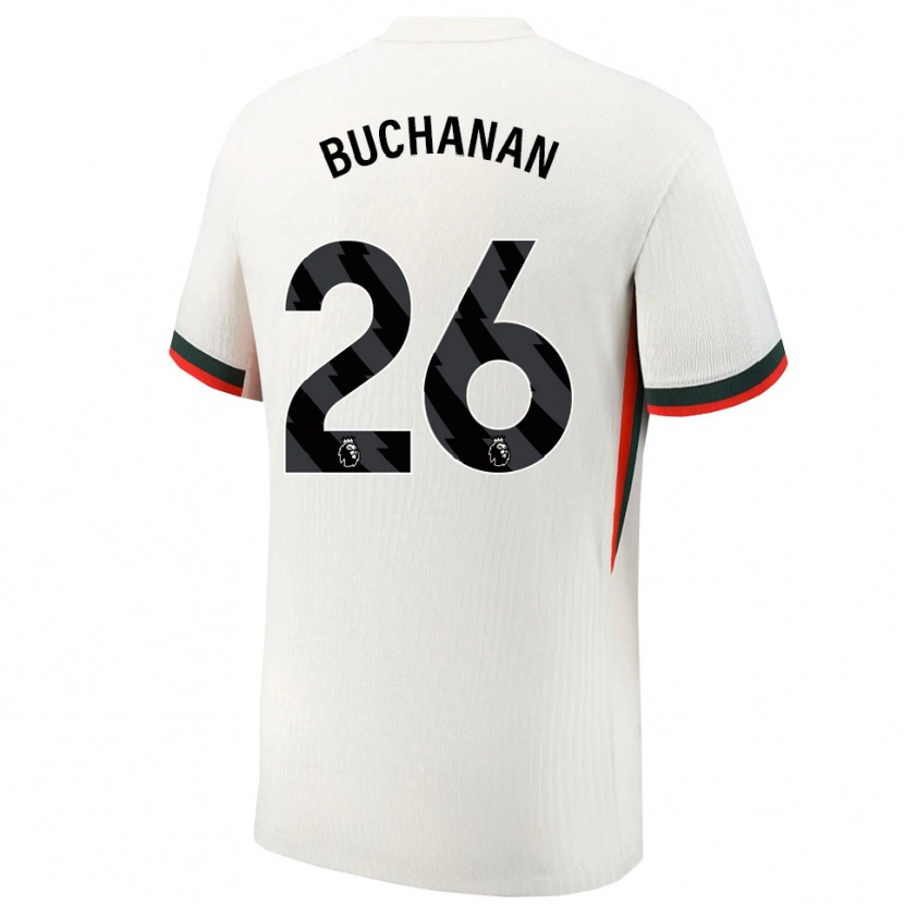 Danxen Dzieci Kadeisha Buchanan #26 Biało-Zielony Wyjazdowa Koszulka 2025/26 Koszulki Klubowe
