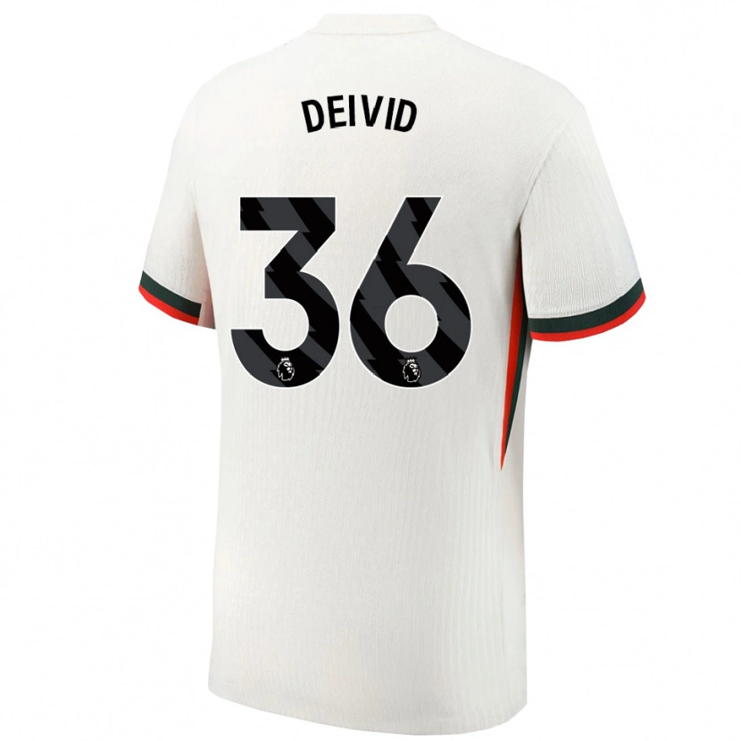 Danxen Dzieci Deivid Washington #36 Biało-Zielony Wyjazdowa Koszulka 2025/26 Koszulki Klubowe