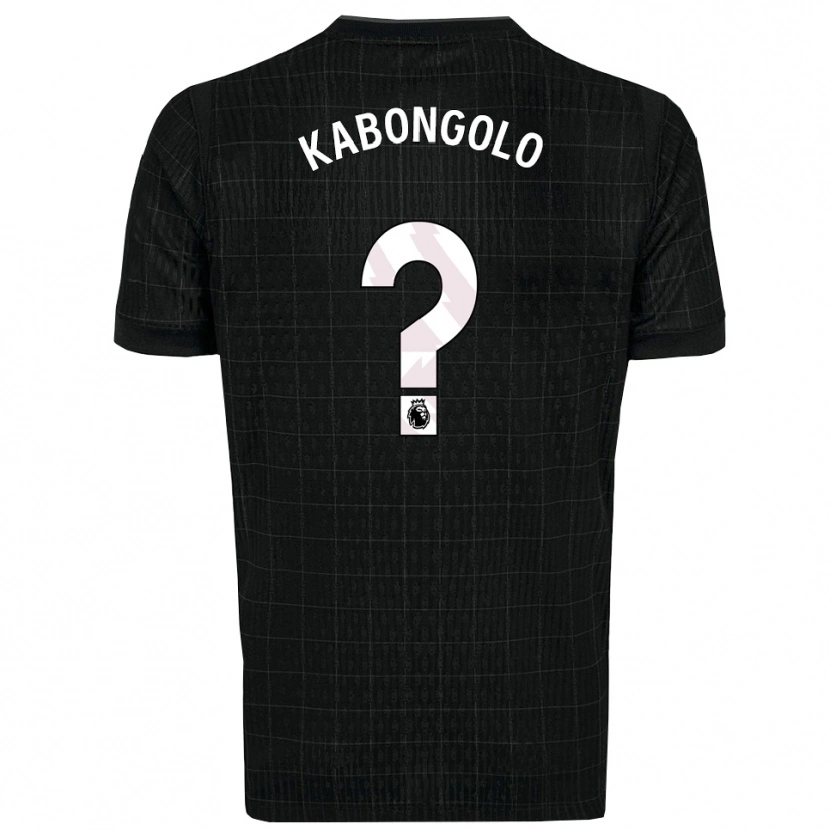 Danxen Dzieci Melvyn Kabongolo #0 Czarno-Szary Wyjazdowa Koszulka 2025/26 Koszulki Klubowe