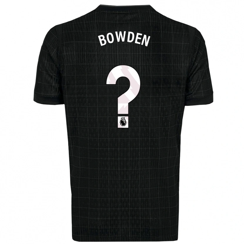 Danxen Dzieci Jamie Bowden #0 Czarno-Szary Wyjazdowa Koszulka 2025/26 Koszulki Klubowe