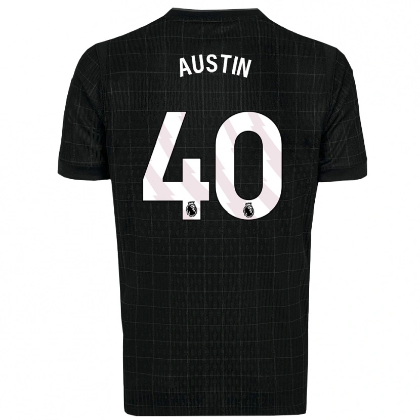 Danxen Dzieci Brandon Austin #40 Czarno-Szary Wyjazdowa Koszulka 2025/26 Koszulki Klubowe