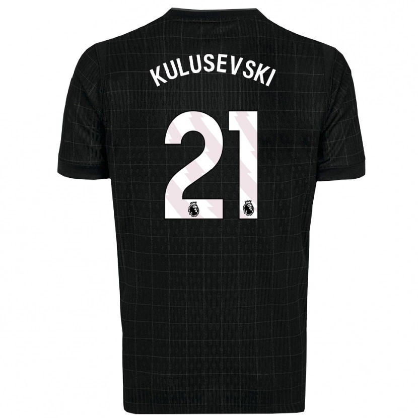 Danxen Dzieci Dejan Kulusevski #21 Czarno-Szary Wyjazdowa Koszulka 2025/26 Koszulki Klubowe