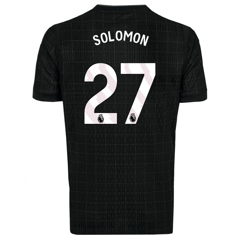 Danxen Dzieci Manor Solomon #27 Czarno-Szary Wyjazdowa Koszulka 2025/26 Koszulki Klubowe