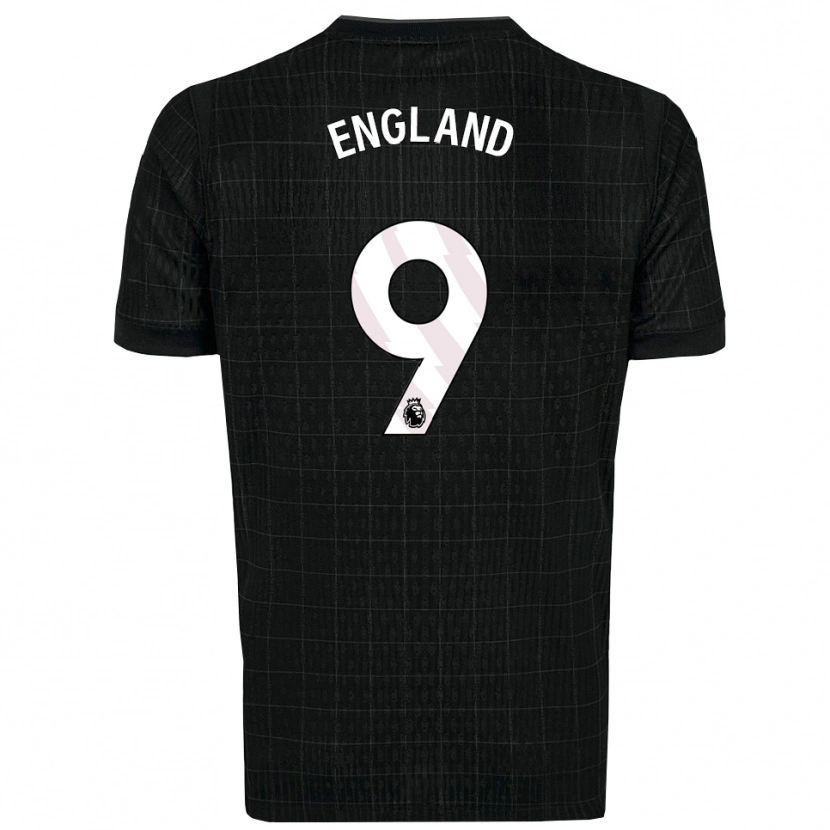 Danxen Dzieci Bethany England #9 Czarno-Szary Wyjazdowa Koszulka 2025/26 Koszulki Klubowe