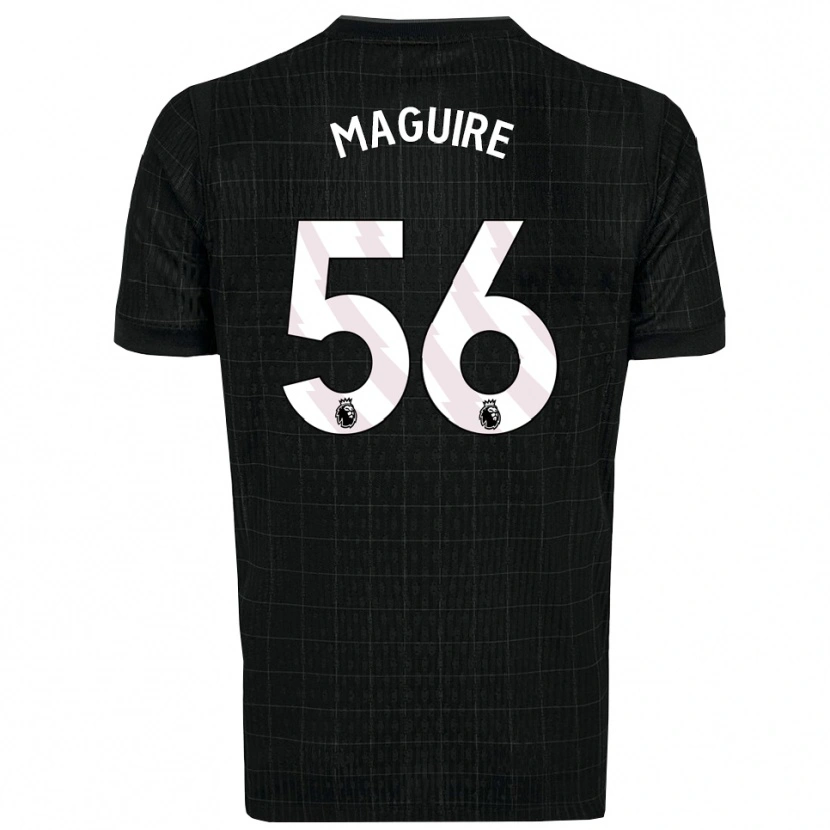 Danxen Dzieci Aaron Maguire #56 Czarno-Szary Wyjazdowa Koszulka 2025/26 Koszulki Klubowe
