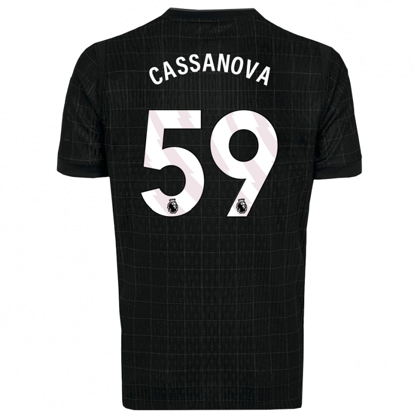 Danxen Dzieci Dante Cassanova #59 Czarno-Szary Wyjazdowa Koszulka 2025/26 Koszulki Klubowe