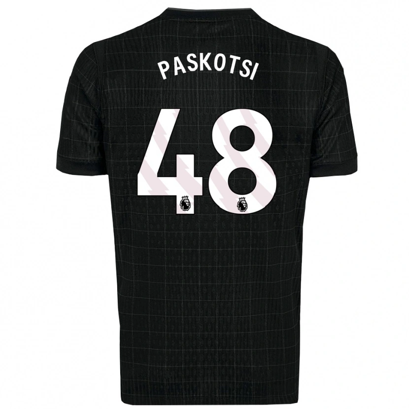 Danxen Dzieci Maksim Paskotsi #48 Czarno-Szary Wyjazdowa Koszulka 2025/26 Koszulki Klubowe