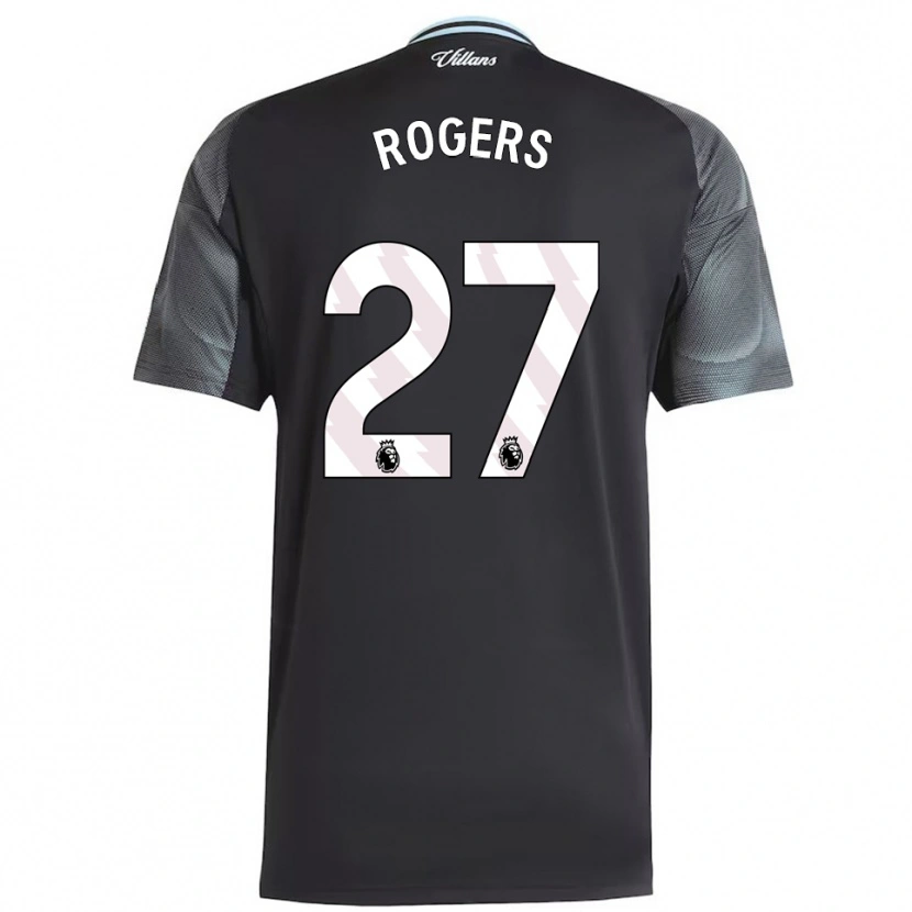 Danxen Dzieci Morgan Rogers #27 Czarno-Błękitny Wyjazdowa Koszulka 2025/26 Koszulki Klubowe