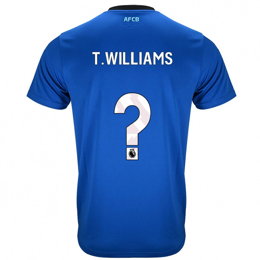 Danxen Dzieci Toure Williams #0 Niebiesko-Czarny Wyjazdowa Koszulka 2025/26 Koszulki Klubowe
