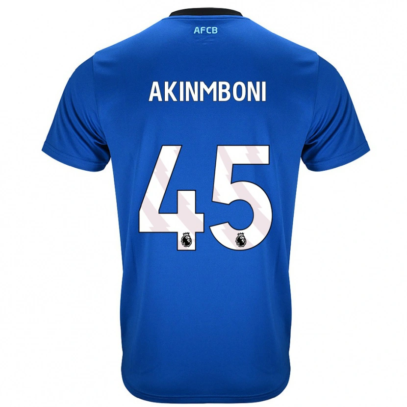 Danxen Dzieci Matai Akinmboni #45 Niebiesko-Czarny Wyjazdowa Koszulka 2025/26 Koszulki Klubowe
