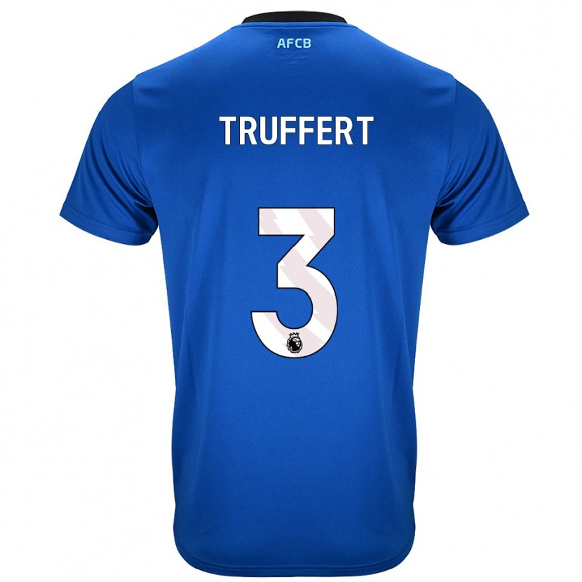 Danxen Dzieci Adrien Truffert #3 Niebiesko-Czarny Wyjazdowa Koszulka 2025/26 Koszulki Klubowe