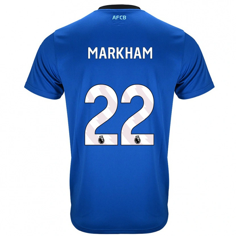Danxen Dzieci Jenna Markham #22 Niebiesko-Czarny Wyjazdowa Koszulka 2025/26 Koszulki Klubowe