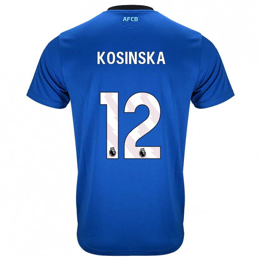 Danxen Dzieci Daniela Kosinska #12 Niebiesko-Czarny Wyjazdowa Koszulka 2025/26 Koszulki Klubowe