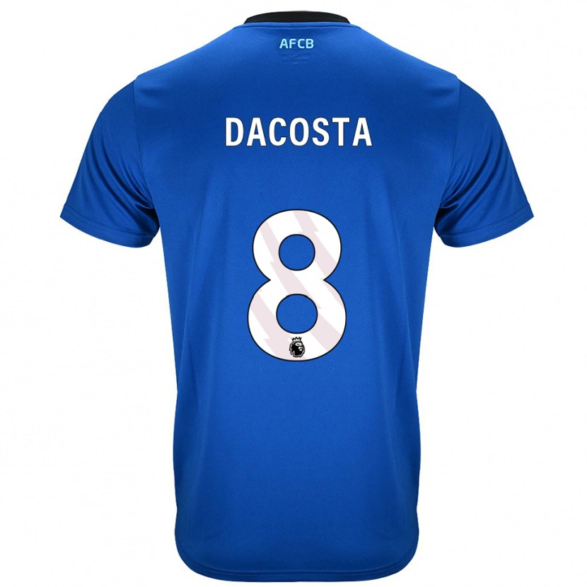 Danxen Dzieci Malcom Dacosta #8 Niebiesko-Czarny Wyjazdowa Koszulka 2025/26 Koszulki Klubowe