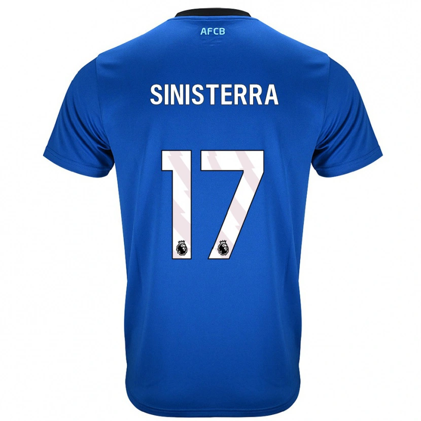 Danxen Dzieci Luis Sinisterra #17 Niebiesko-Czarny Wyjazdowa Koszulka 2025/26 Koszulki Klubowe