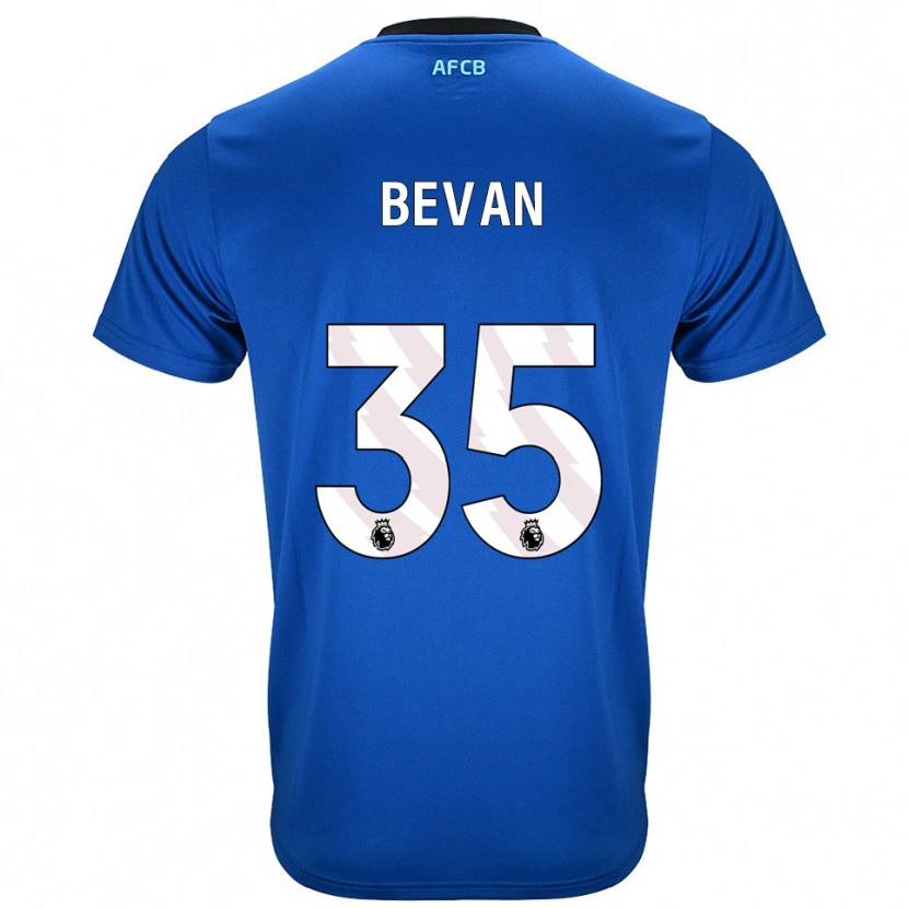 Danxen Dzieci Owen Bevan #35 Niebiesko-Czarny Wyjazdowa Koszulka 2025/26 Koszulki Klubowe