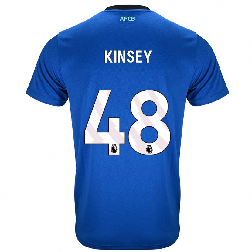 Danxen Dzieci Max Kinsey #48 Niebiesko-Czarny Wyjazdowa Koszulka 2025/26 Koszulki Klubowe
