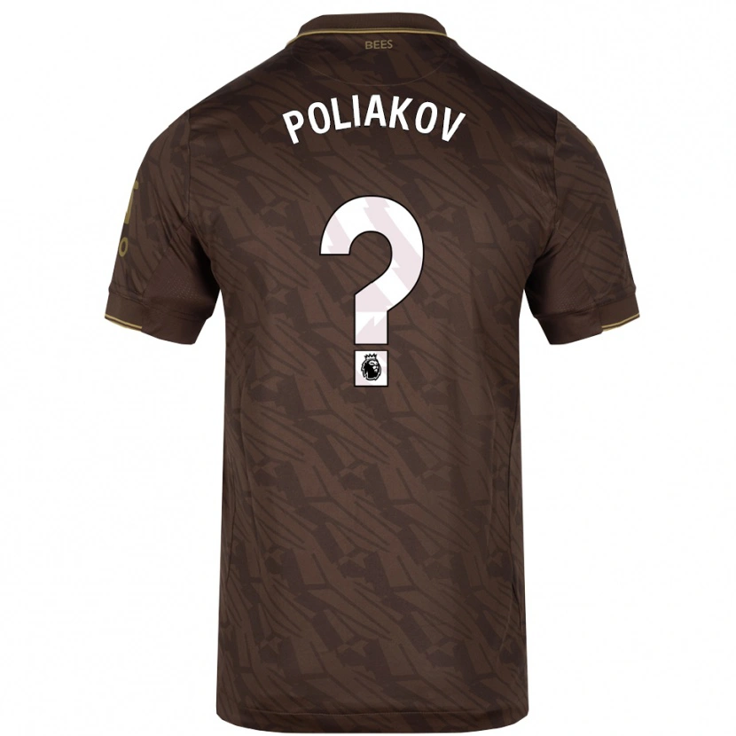 Danxen Dzieci Adam Poliakov #0 Brązowo-Złoty Wyjazdowa Koszulka 2025/26 Koszulki Klubowe