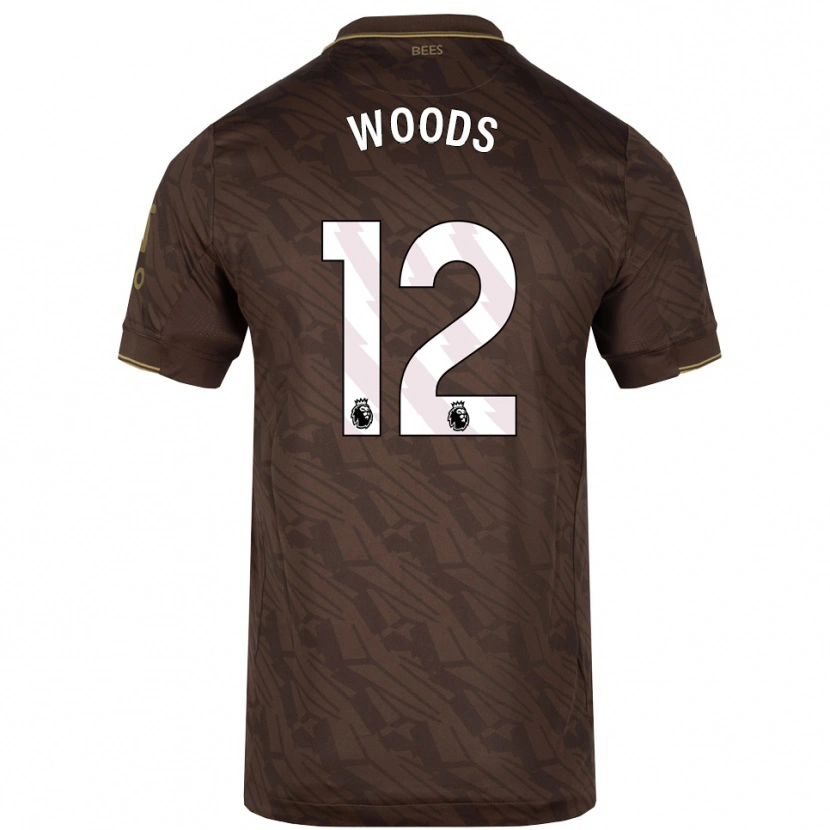Danxen Dzieci Nikki Woods #12 Brązowo-Złoty Wyjazdowa Koszulka 2025/26 Koszulki Klubowe