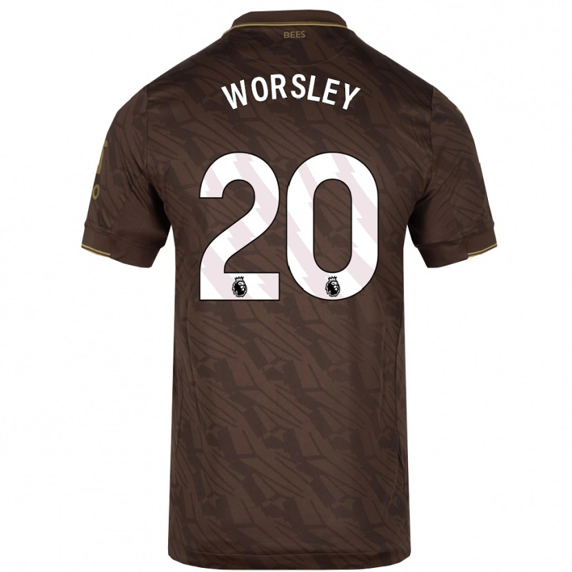 Danxen Dzieci Freya Worsley #20 Brązowo-Złoty Wyjazdowa Koszulka 2025/26 Koszulki Klubowe
