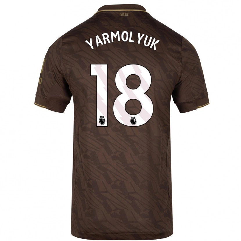 Danxen Dzieci Yegor Yarmolyuk #18 Brązowo-Złoty Wyjazdowa Koszulka 2025/26 Koszulki Klubowe