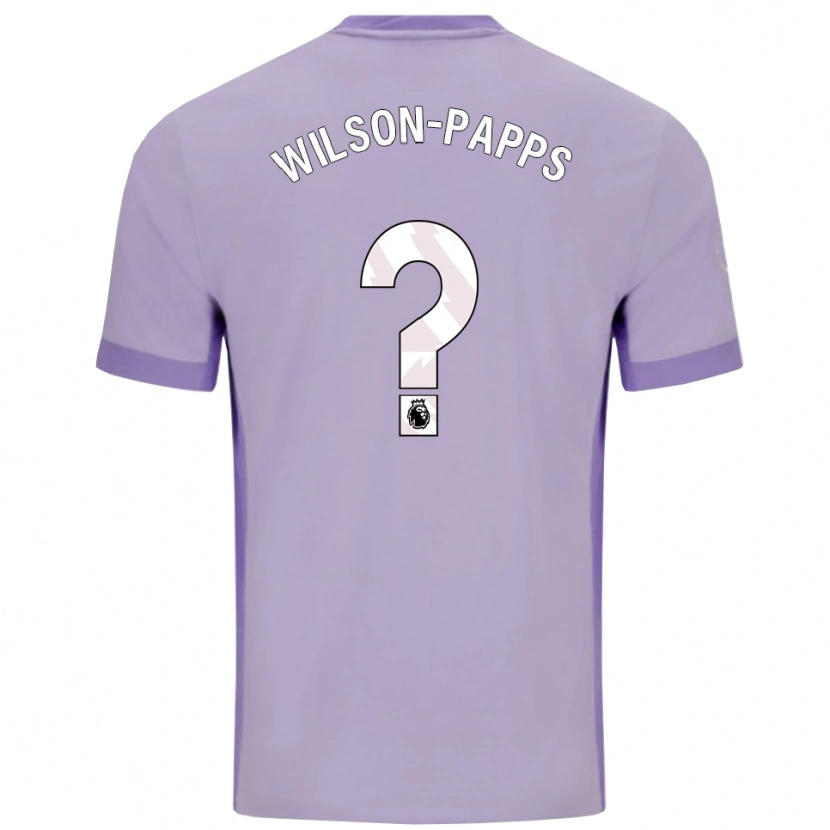 Danxen Dzieci Charlie Wilson-Papps #0 Fioletowo-Biały Wyjazdowa Koszulka 2025/26 Koszulki Klubowe