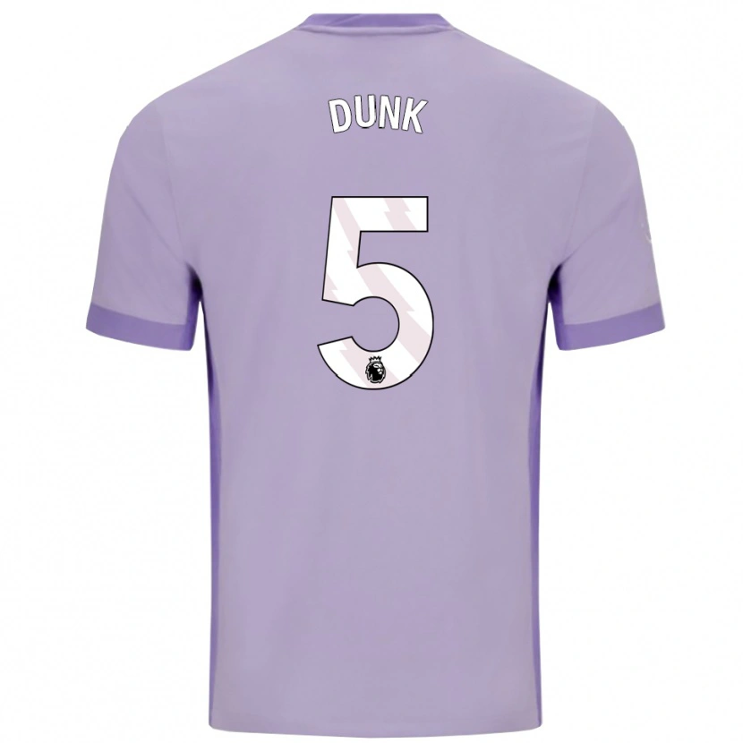 Danxen Dzieci Lewis Dunk #5 Fioletowo-Biały Wyjazdowa Koszulka 2025/26 Koszulki Klubowe