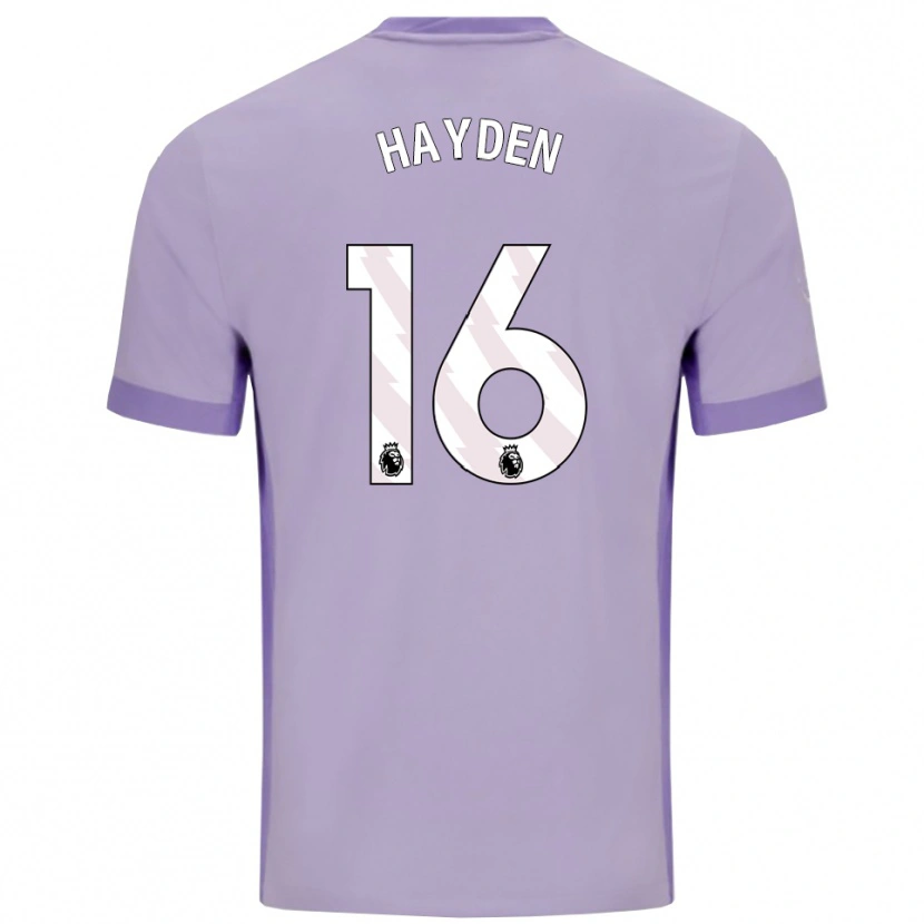 Danxen Dzieci Matthew Hayden #16 Fioletowo-Biały Wyjazdowa Koszulka 2025/26 Koszulki Klubowe