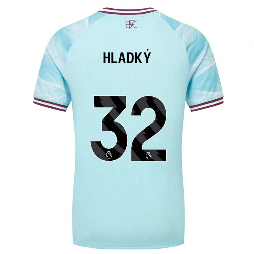 Danxen Dzieci Vaclav Hladky #32 Błękitno-Burgundowy Wyjazdowa Koszulka 2025/26 Koszulki Klubowe