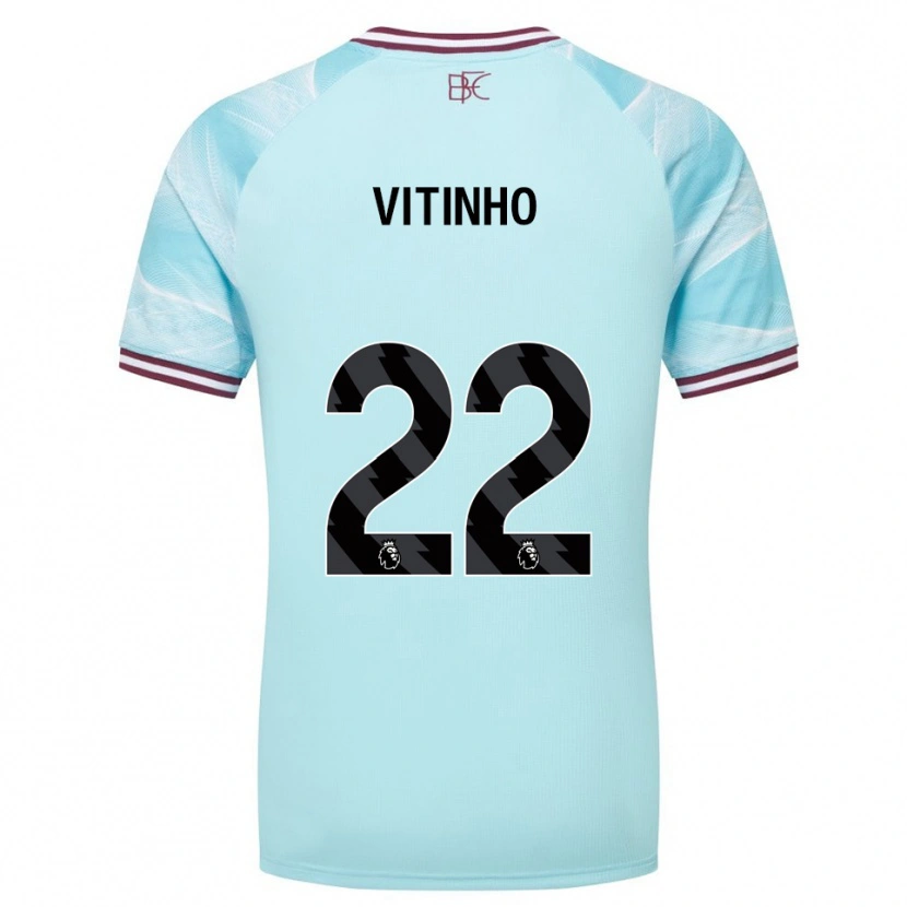 Danxen Dzieci Vitinho #22 Błękitno-Burgundowy Wyjazdowa Koszulka 2025/26 Koszulki Klubowe
