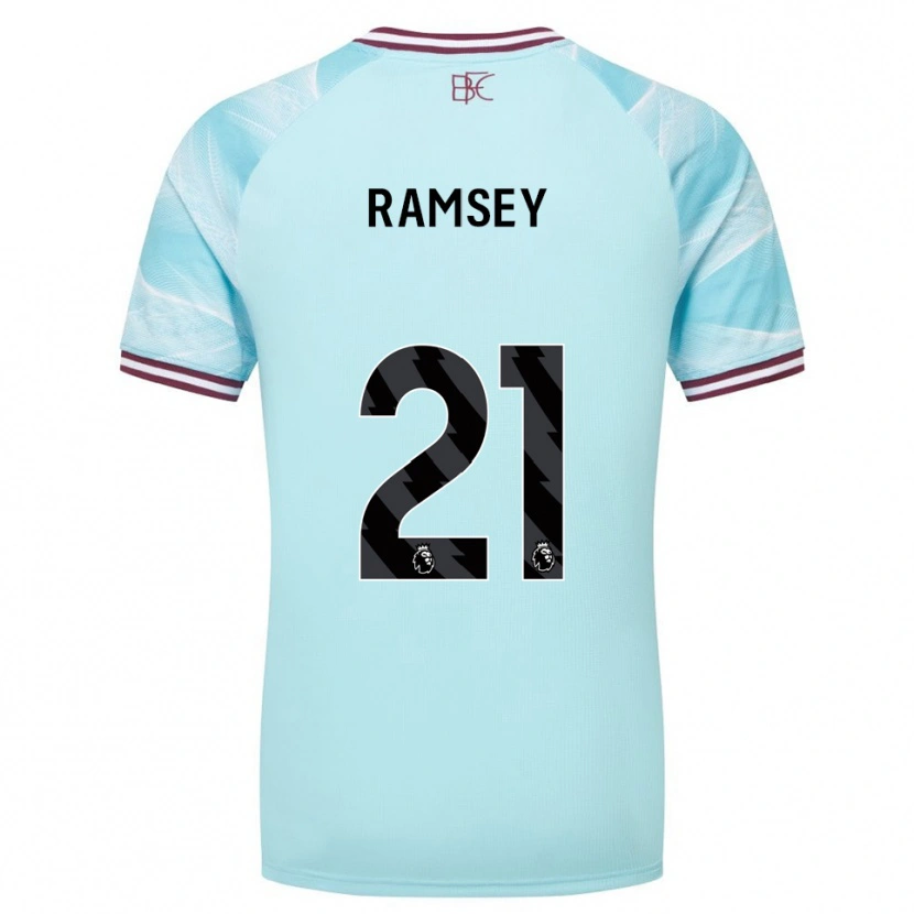 Danxen Dzieci Aaron Ramsey #21 Błękitno-Burgundowy Wyjazdowa Koszulka 2025/26 Koszulki Klubowe