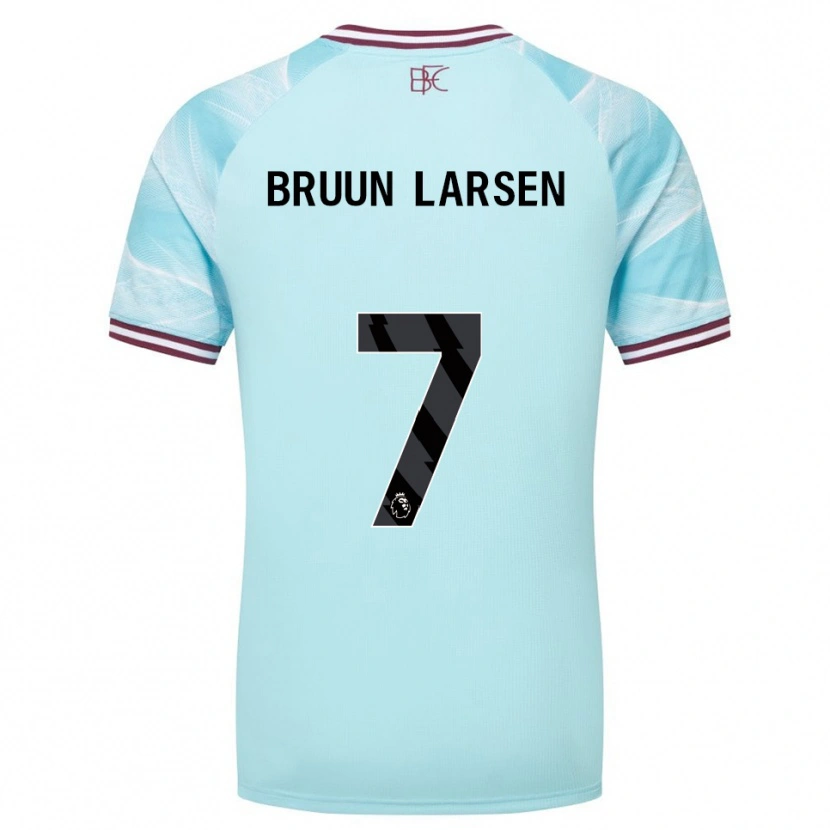 Danxen Dzieci Jacob Bruun Larsen #7 Błękitno-Burgundowy Wyjazdowa Koszulka 2025/26 Koszulki Klubowe
