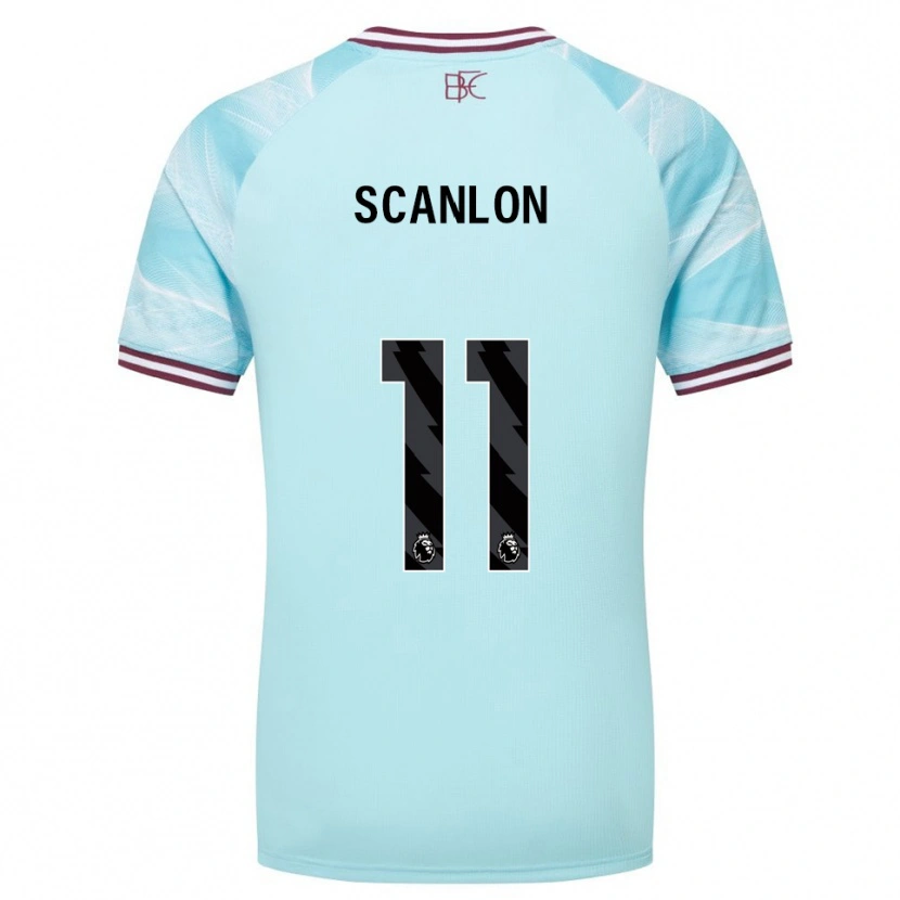Danxen Dzieci Luca Scanlon #11 Błękitno-Burgundowy Wyjazdowa Koszulka 2025/26 Koszulki Klubowe