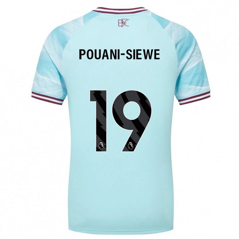 Danxen Dzieci Brandon Pouani #19 Błękitno-Burgundowy Wyjazdowa Koszulka 2025/26 Koszulki Klubowe