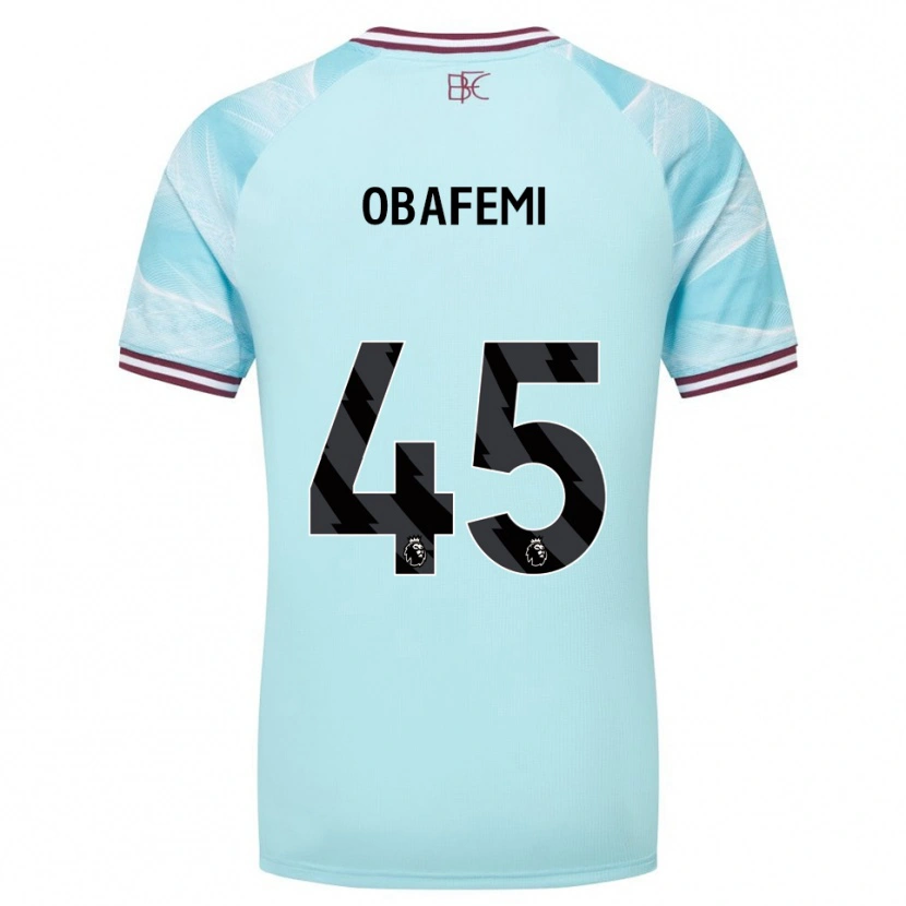 Danxen Dzieci Michael Obafemi #45 Błękitno-Burgundowy Wyjazdowa Koszulka 2025/26 Koszulki Klubowe