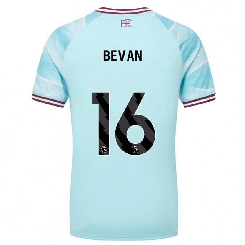 Danxen Dzieci Joe Bevan #16 Błękitno-Burgundowy Wyjazdowa Koszulka 2025/26 Koszulki Klubowe