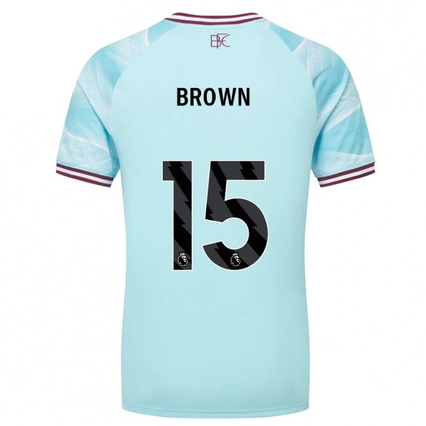 Danxen Dzieci Kian Mcmahon-Brown #15 Błękitno-Burgundowy Wyjazdowa Koszulka 2025/26 Koszulki Klubowe