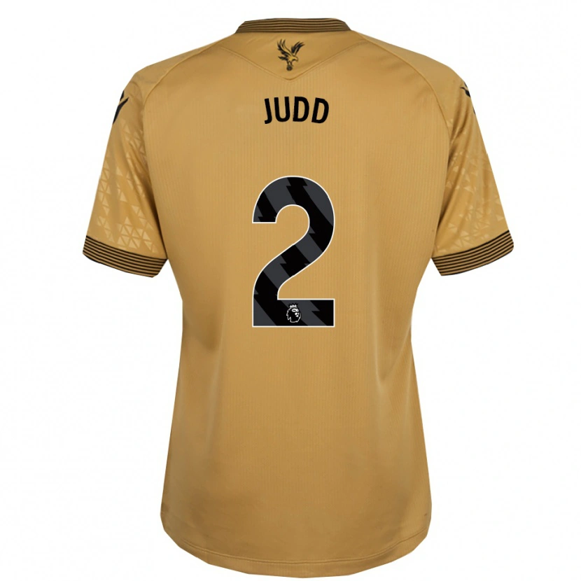 Danxen Dzieci Jasper Judd #2 Złoto-Czarny Wyjazdowa Koszulka 2025/26 Koszulki Klubowe