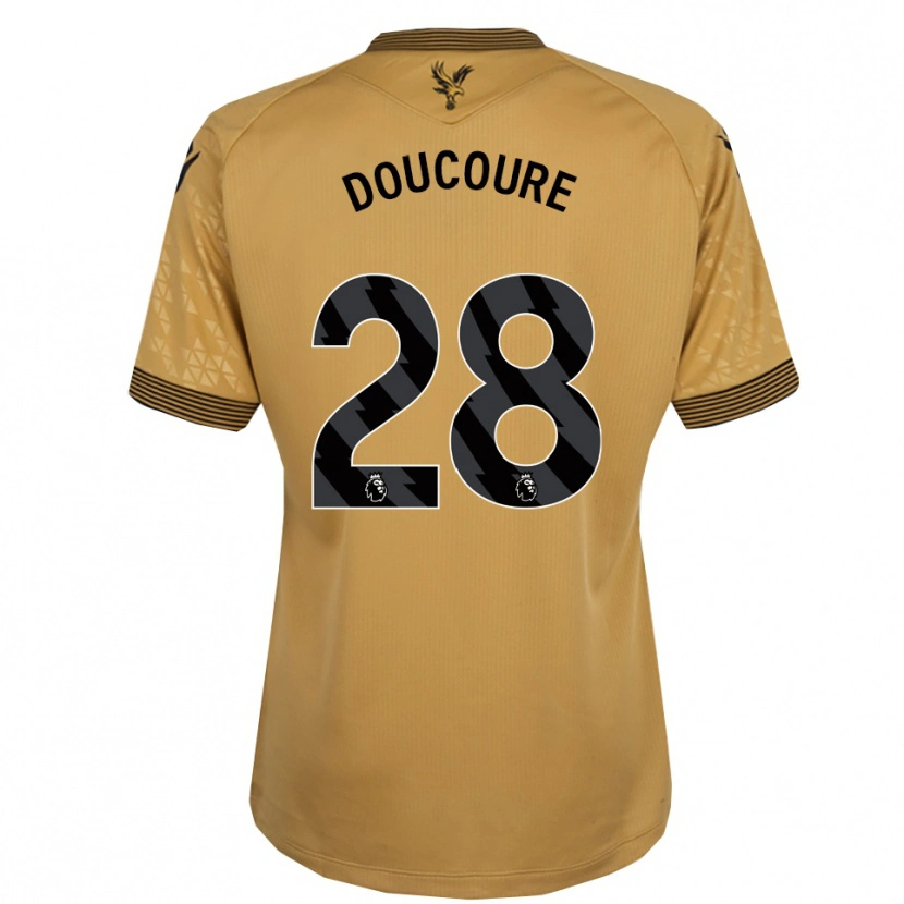 Danxen Dzieci Cheick Doucouré #28 Złoto-Czarny Wyjazdowa Koszulka 2025/26 Koszulki Klubowe