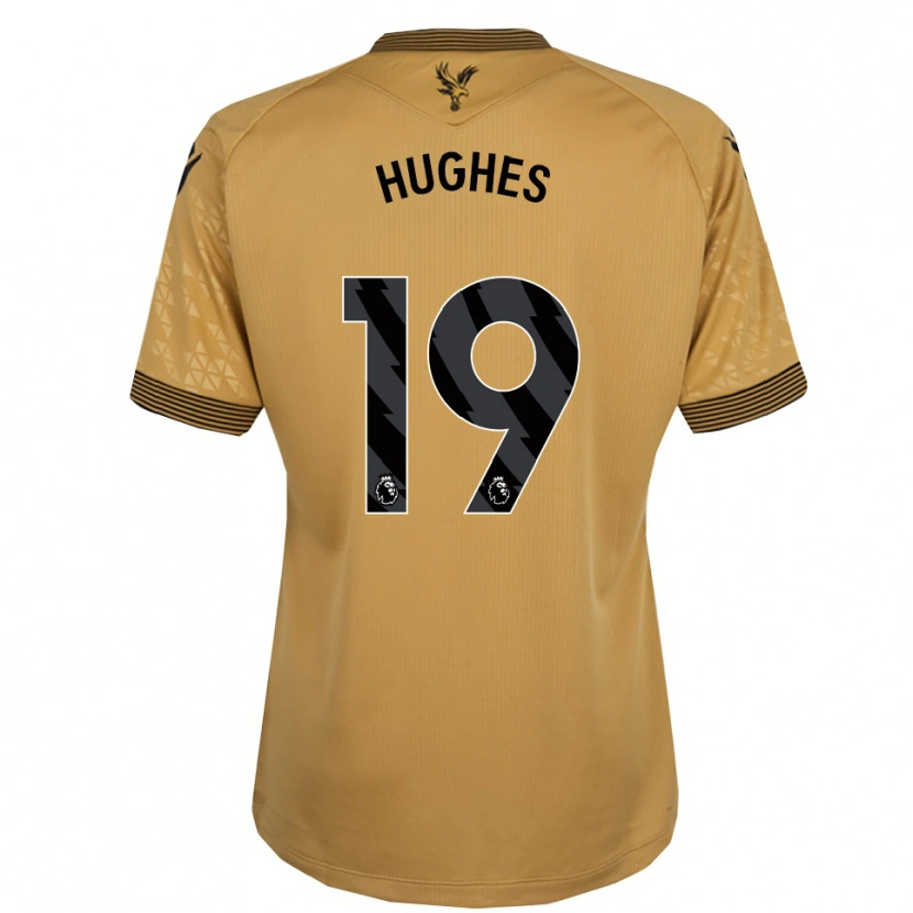Danxen Dzieci Will Hughes #19 Złoto-Czarny Wyjazdowa Koszulka 2025/26 Koszulki Klubowe