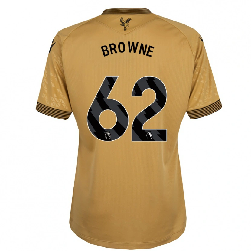 Danxen Dzieci Luke Browne #62 Złoto-Czarny Wyjazdowa Koszulka 2025/26 Koszulki Klubowe